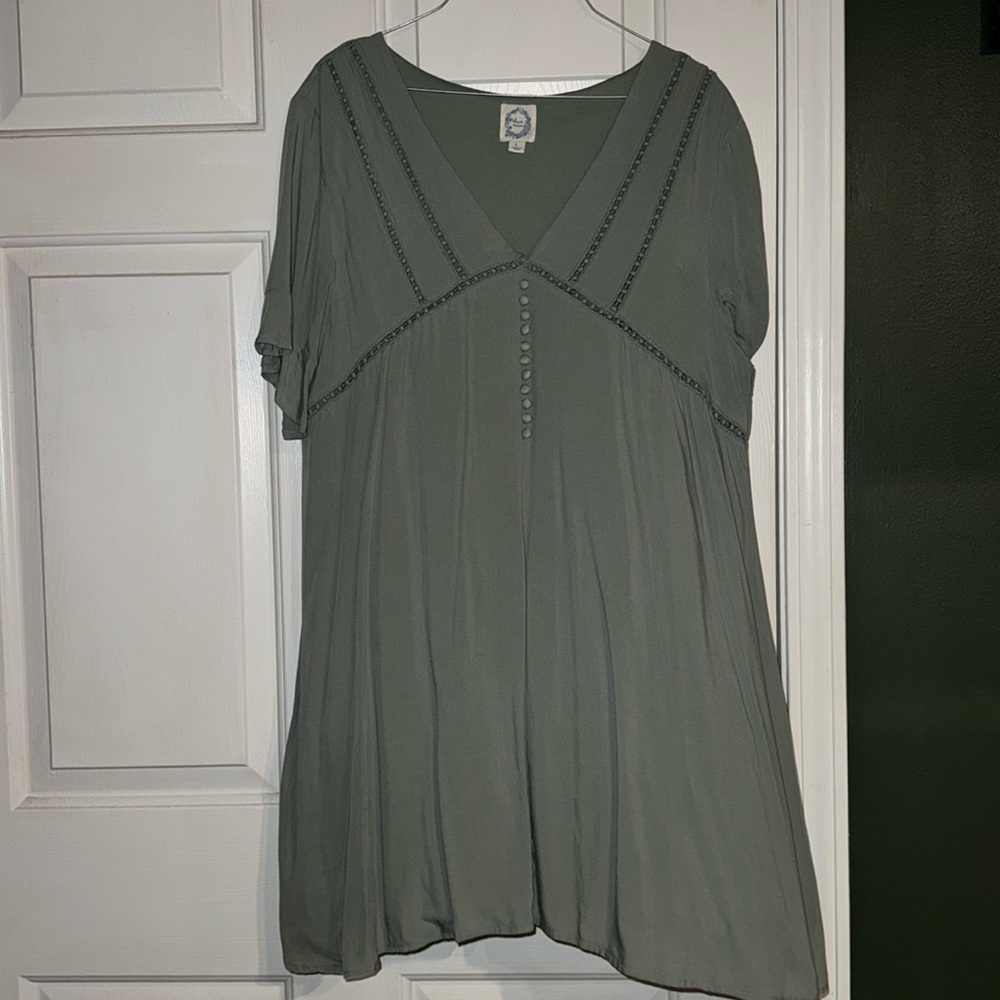 Boutique dress size L seafoam green color worn once